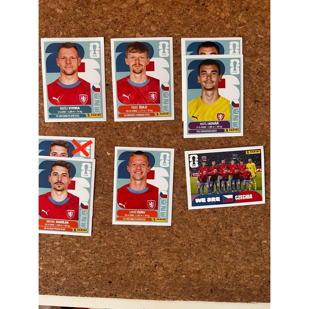 Panini FIFA World Cup 2026 Czechia Sticker Lot CZE2 9 11 13 14 15 Czech Republic